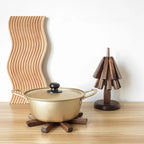 Wood Trivet | Foldable Star Design & Heat-Resistant Walnut