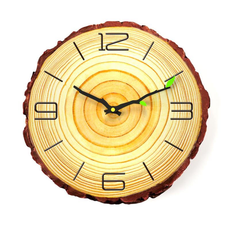 Wooden Wall Clock | Tree Ring Design & Silent Movement | 30 cm