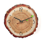 Wooden Wall Clock | Tree Ring Design & Silent Movement | 30 cm
