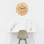 Wooden Wall Clock | Tree Ring Design & Silent Movement | 30 cm